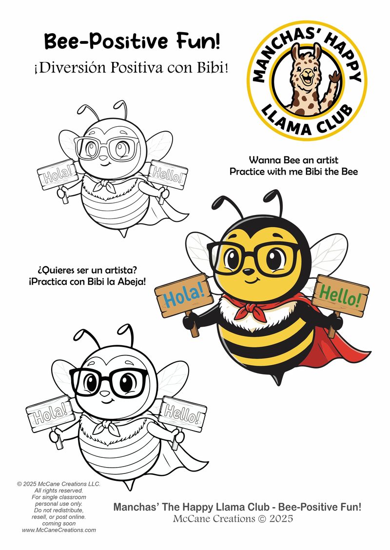 Bee-Positive Fun! — Coloring